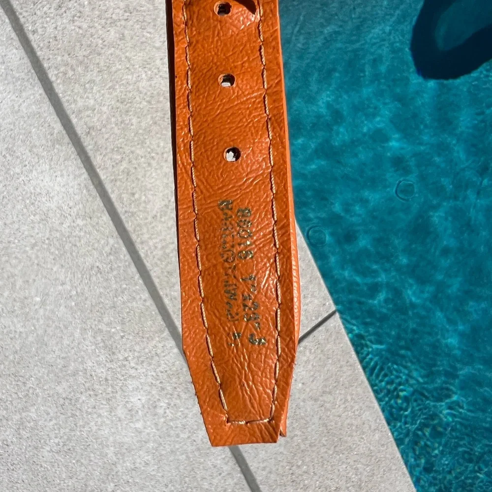 NWT Vintage Hartz orange dog collar with studs. Weather proof and length is 23”